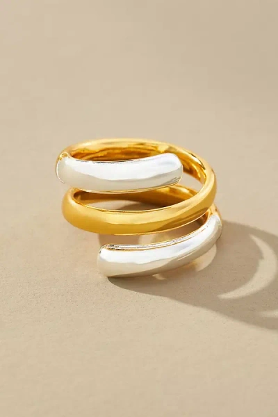 Emma Pills Double Strobe Ring In Gold