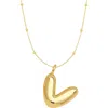 Emma Rae Bubble Initial Necklace
