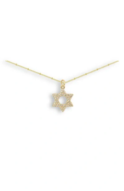 Emma Rae Cubic Zirconia Star Of David Pendant Necklace In Gold
