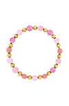 Emma Rae Luxe Gemstone Aura Bracelet In Pink