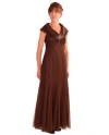 Emma Street Long Formal Mother Of The Bride Dress In Brown
