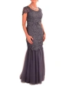 Emma Street Long Formal Mother Of The Bride Dress In Gray