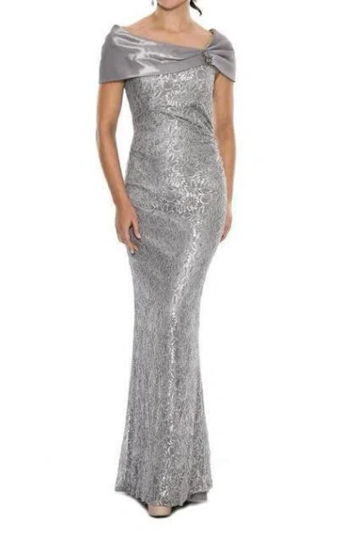 Emma Street Silver Formal Long Dress Evening Gown