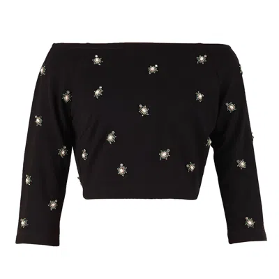 Emma Wallace Women's Black Turtle Top