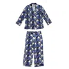 Emma Wallace Women's Blue Papaver Pyjama Set In Blue