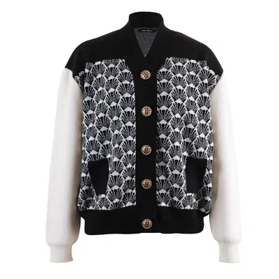 Emma Wallace Women's Janet Cardi - Black & White In Black/white