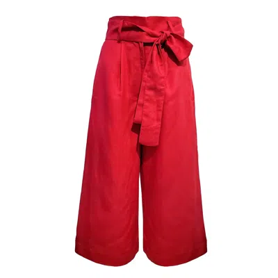 Emma Wallace Women's Nala Cropped Trouser - Red