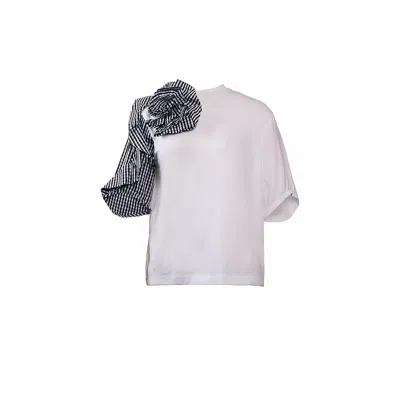 Emma Wallace Women's Rose Tee -white