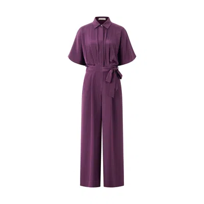 Emma Wallace Women's Shay Jumpsuit -deep Purple In Brown