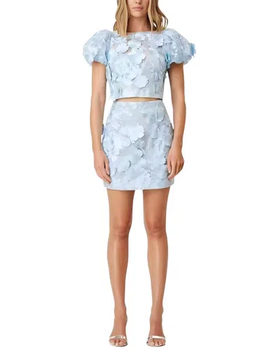 Emma Way 2pc Blouse & Skirt Set In Blue