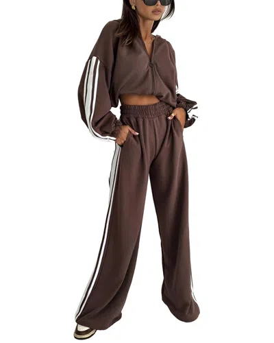 Emma Way 2pc Jacket & Pant Set In Brown