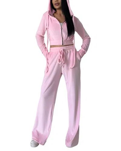 Emma Way 2pc Jacket & Pant Set In Pink