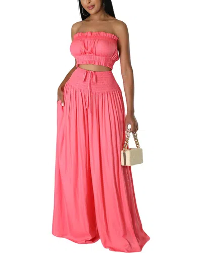 Emma Way 2pc Top & Pant Set In Pink