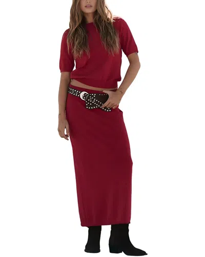 Emma Way 2pc Top & Skirt Set In Red