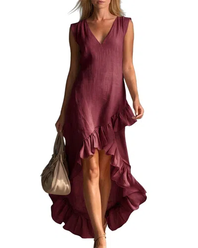Emma Way Maxi Dress In Burgundy