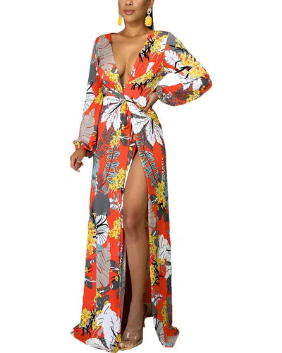 Emma Way Maxi Dress In Orange