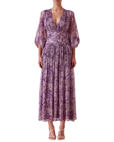 Emma Way Midi Dress In Purple