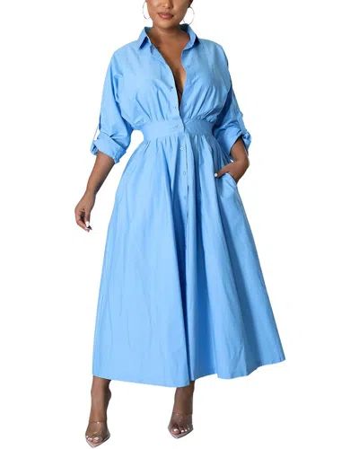 Emma Way Midi Dress In Blue