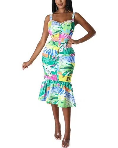Emma Way Midi Dress In Multi