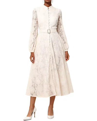 Emma Way Midi Dress In Neutral