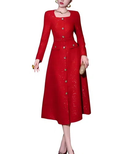 Emma Way Midi Dress In Red