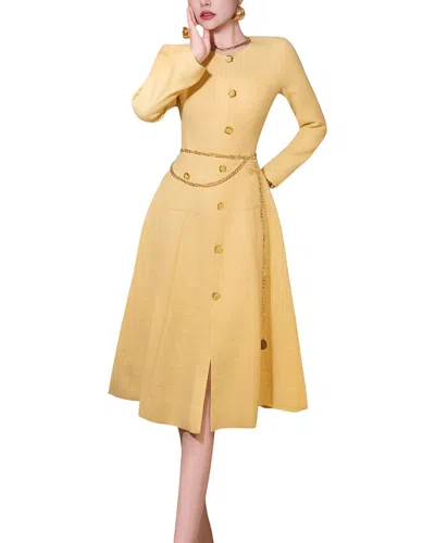 Emma Way Midi Dress In Yellow