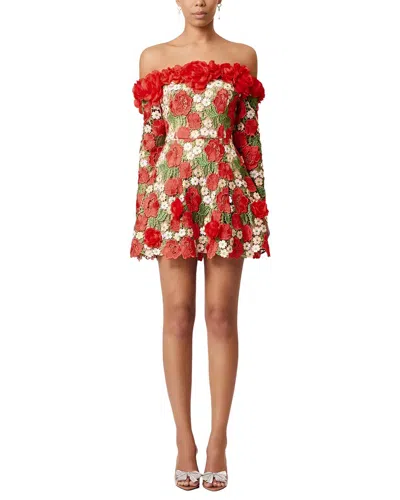 Emma Way Printed Mini Dress In Red