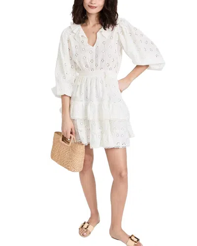 Emma Way Solid Mini Dress In White