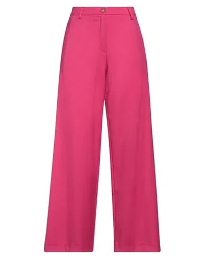 Emma Em...ma Woman Pants Fuchsia Size M Polyester, Viscose, Elastane In Pattern