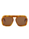 Emmanuelle Khanh 1997 Tortoiseshell Oversized Sunglasses