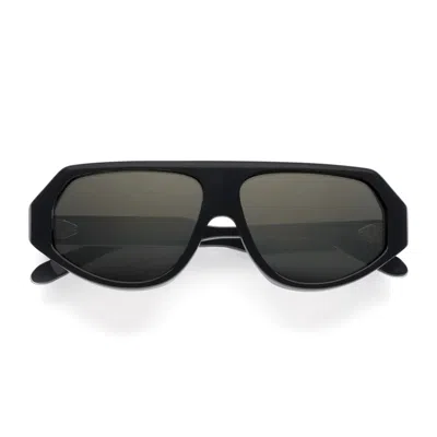 Emmanuelle Khanh Black Ozone Acetate Sunglasses In Multi