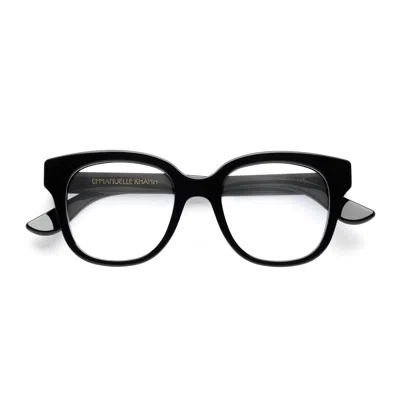 Emmanuelle Khanh Black Square Acetate Eyeglasses