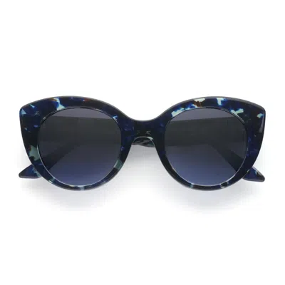 Emmanuelle Khanh Blue Portia Cat-eye Sunglasses