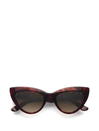 Emmanuelle Khanh Cat-eye Sunglasses In Brown