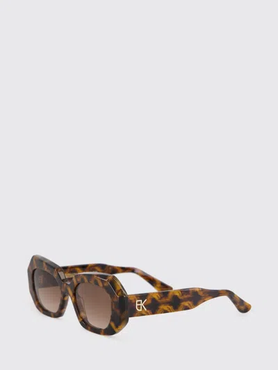 Emmanuelle Khanh Dixie Rectangular Tortoiseshell Acetate Sunglasses In Multi
