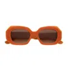 Emmanuelle Khanh Emmanuel Kahn Dixie 107 Glossy Sunset Sunglasses In Orange