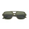 Emmanuelle Khanh Emmanuel Kahn Hero 375 Verde Oliva Sunglasses In Green