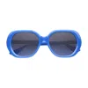 Emmanuelle Khanh Emmanuel Kahn Orphee 670 Glossy Klein Blu Sunglasses In Blue
