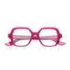 Emmanuelle Khanh Equinox 858 Fuchsia/framboise Trouble Glasses In Pink