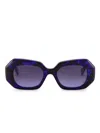 Emmanuelle Khanh Geometric-frame Gradient Sunglasses In Purple