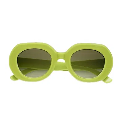 Emmanuelle Khanh Green Love Bio-nylon Round Sunglasses