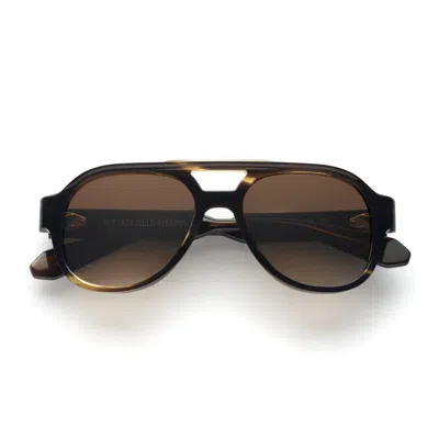 Emmanuelle Khanh Havana Orion Acetate Sunglasses In Grey