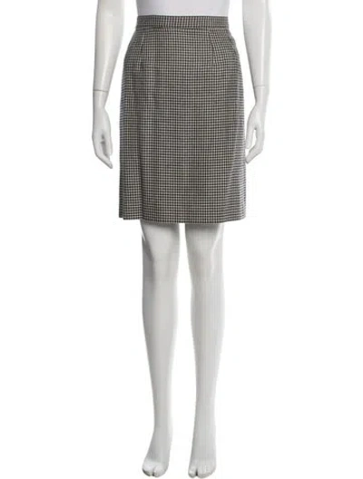 Pre-owned Emmanuelle Khanh Houndstooth Print Knee-length Skirt In Multi