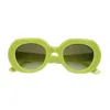 Emmanuelle Khanh Love 769 Glossy Granny/ Verde Sunglasses In Green