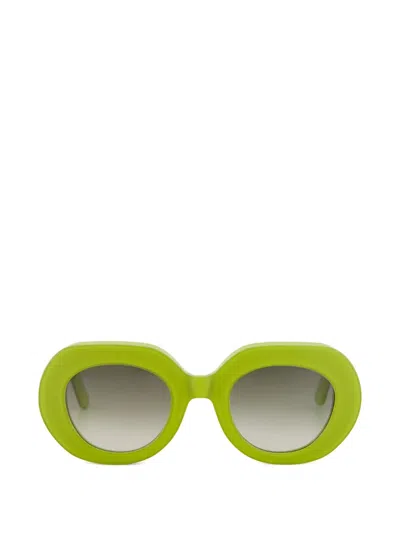 Emmanuelle Khanh Love 769 Round-frame Sunglasses In Green