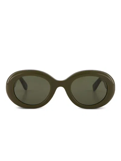 Emmanuelle Khanh Oval-frame Sunglasses In Green