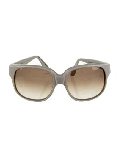 Pre-owned Emmanuelle Khanh Oversize Gradient Sunglasses In Grey