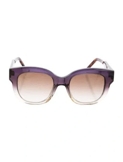 Pre-owned Emmanuelle Khanh Oversize Gradient Sunglasses In Purple