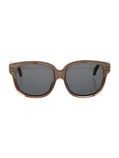 Pre-owned Emmanuelle Khanh Oversize Tinted Sunglasses In Orange