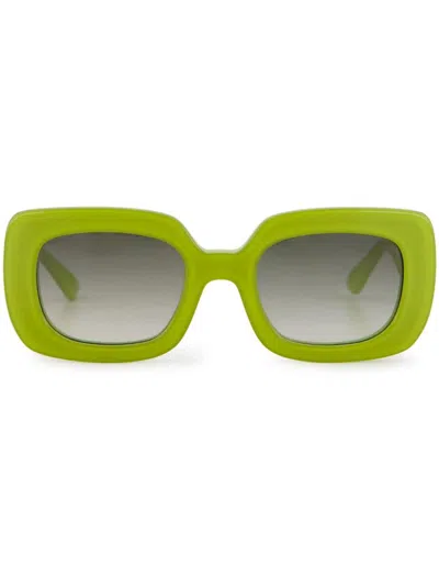 Emmanuelle Khanh Pamela Sunglasses In Green